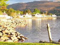 Retreats by the Ocean in N.W.Scotland. villagefrom cottage biggereven